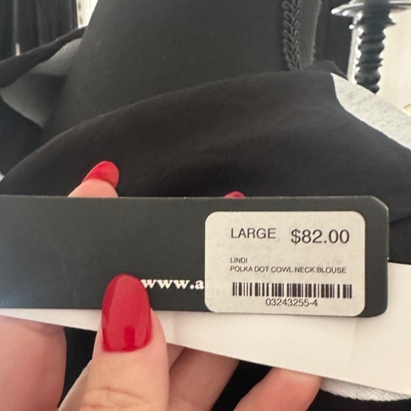 Lindi Polka Dot Cowl Neck Blouse - Large (NWT) - Picture 7 of 11